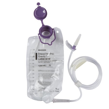 Gravity Feeding Bag Set with ENFit Connector McKesson 1200 mL