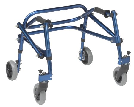 Posterior Walker with Wheels and Seat Adjustable Height