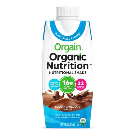 Oral Supplement Organic Nutrition Vegan Smooth Chocolate Flavor Liquid 11 oz. Carton