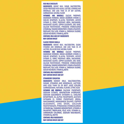 Carnation Breakfast Essentials Oral Supplement Powder 1.26 oz Packets – Chocolate, Vanilla, Strawberry
