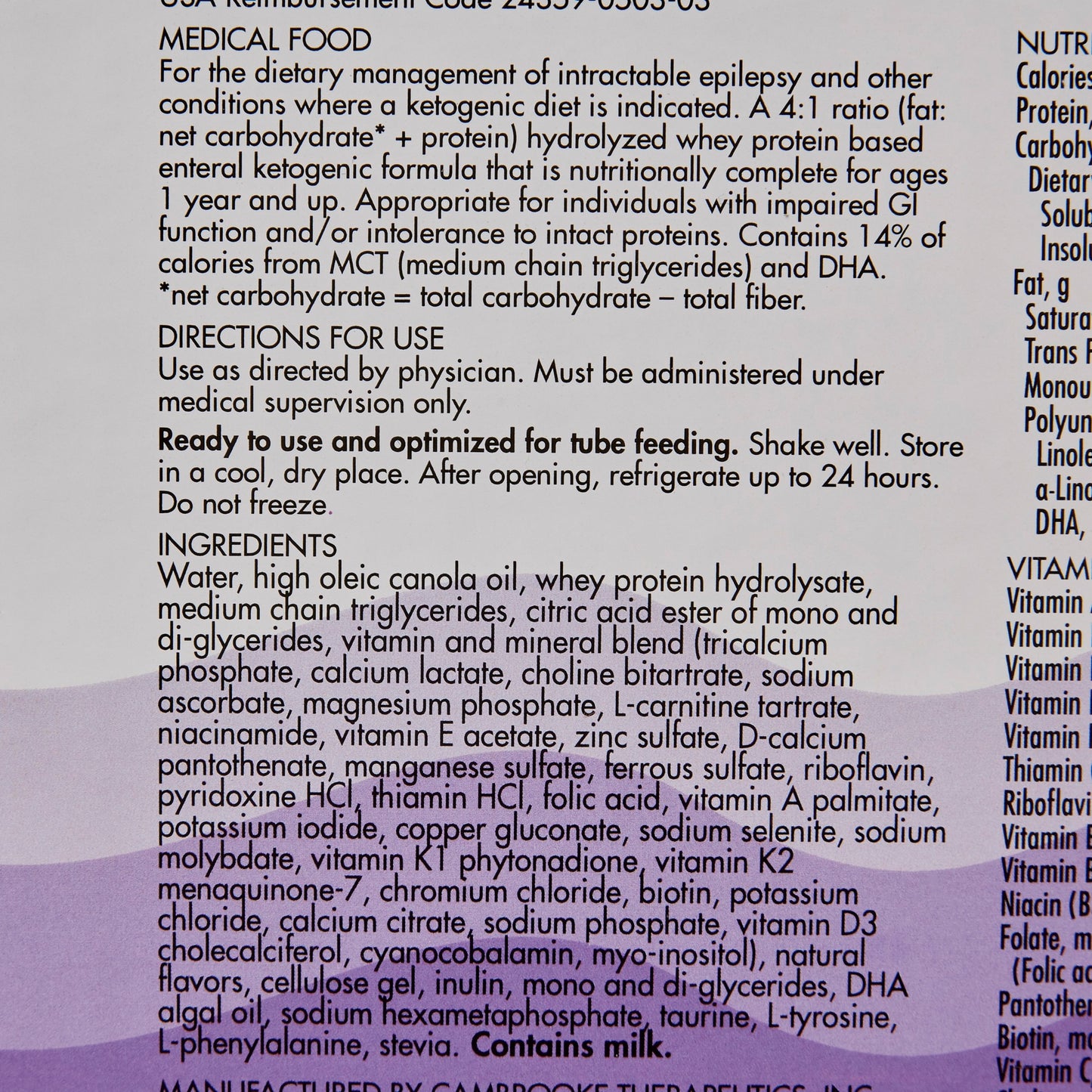 KetoVie Peptide 4:1 Ketogenic Oral Supplement Unflavored 8.5 oz Liquid Carton