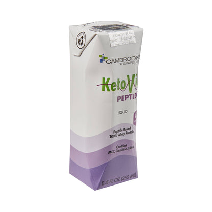 KetoVie Peptide 4:1 Ketogenic Oral Supplement Unflavored 8.5 oz Liquid Carton