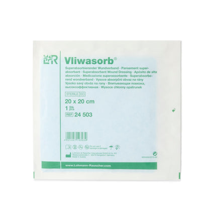 Vliwasorb Super Absorbent Dressing 8 x 8 Inch Square – Sterile High-Exudate Management Pad