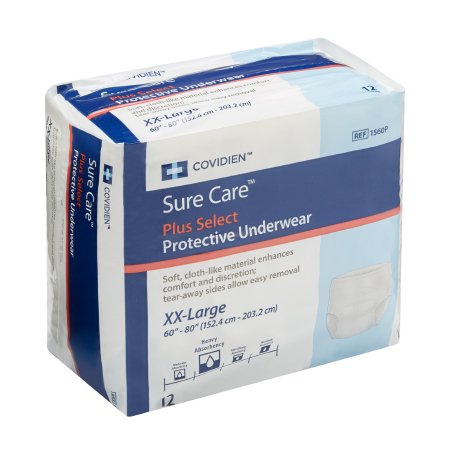 Unisex Adult Absorbent Underwear Sure Care™ Pull On with Tear Away Seams Disposable Heavy Absorbency