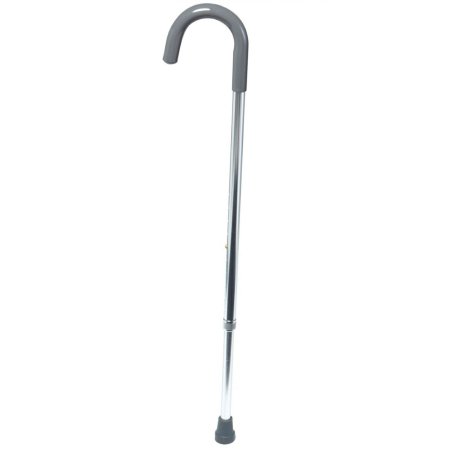 Round Handle Cane Days Standard Aluminum 30 to 39 Inch Height Gray / Silver