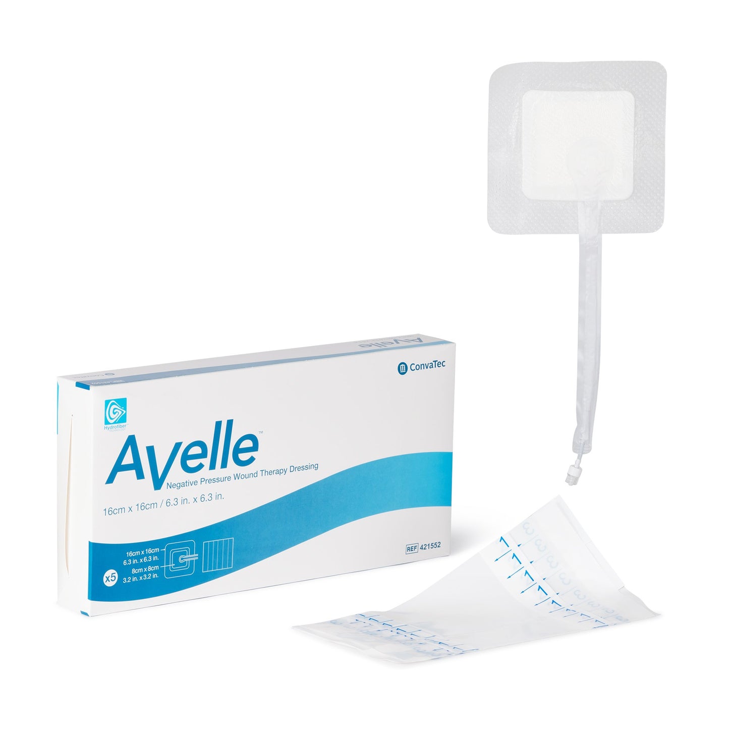 Avelle Negative Pressure Dressing 16 x 16 cm – Sterile Hydrofiber NPWT Dressing