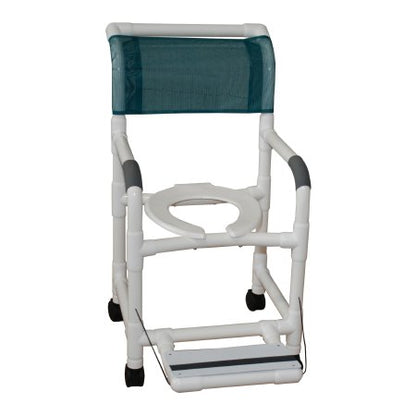 Shower Chair MJM International PVC Frame Mesh Backrest 18 Inch Seat Width