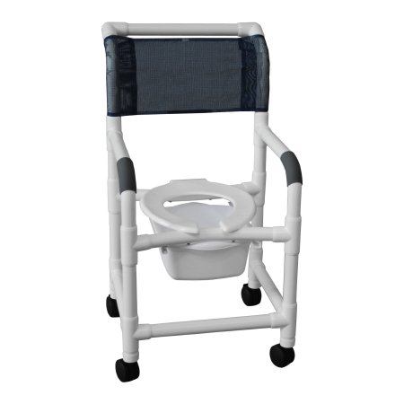 Shower Chair MJM International PVC Frame Mesh Backrest 300 lbs. Weight Capacity