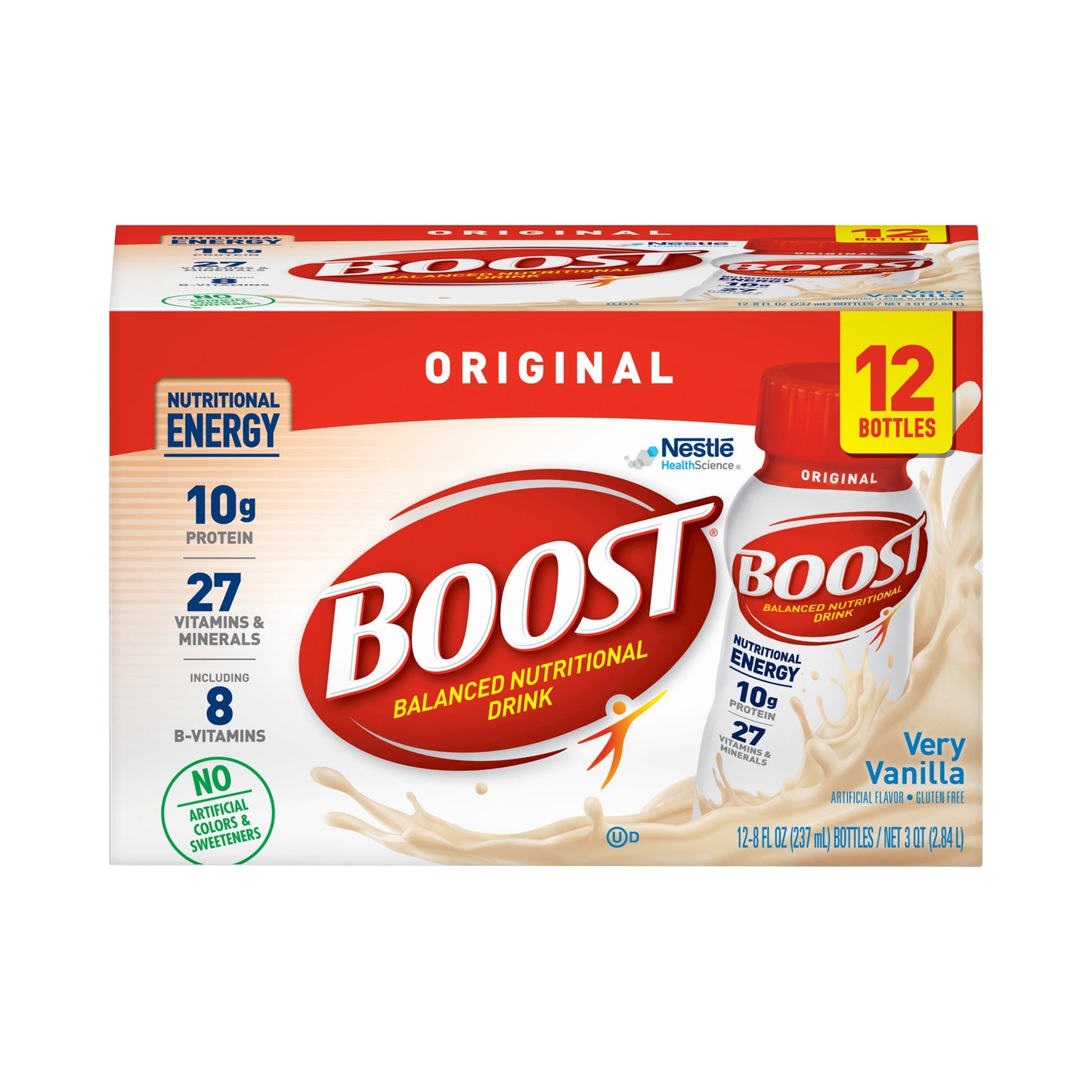 Boost Original Oral Nutritional Supplement Very Vanilla 8 oz Bottle