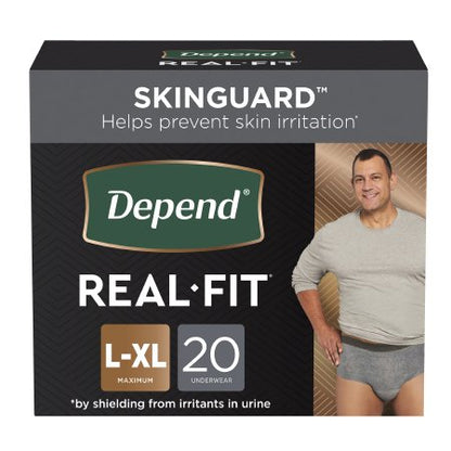 Male Adult Underwear Depend Real Fit Waistband