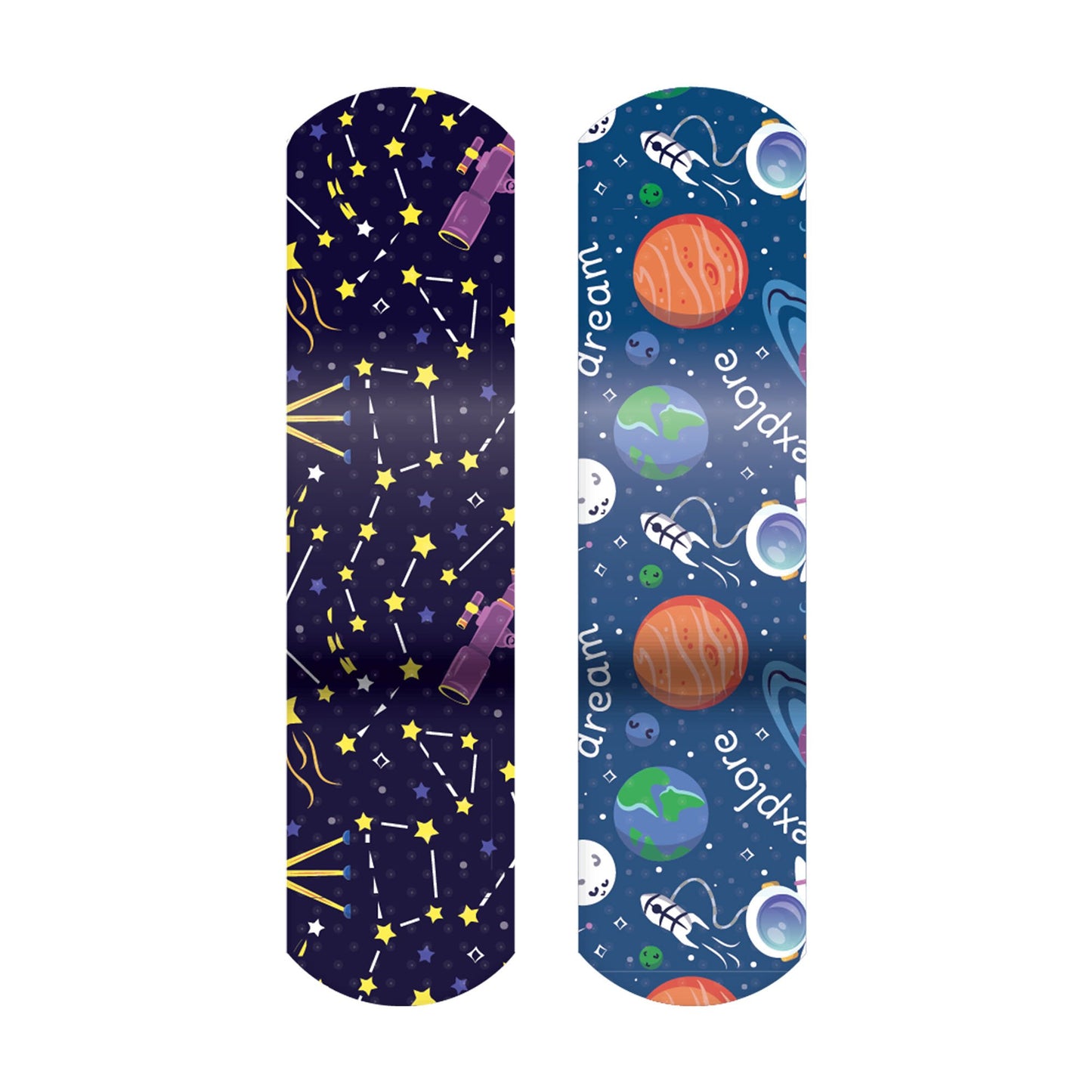 Stat Strip Adhesive Strip – Kid Design (Planets / Stars) 3/4 x 3 Inch