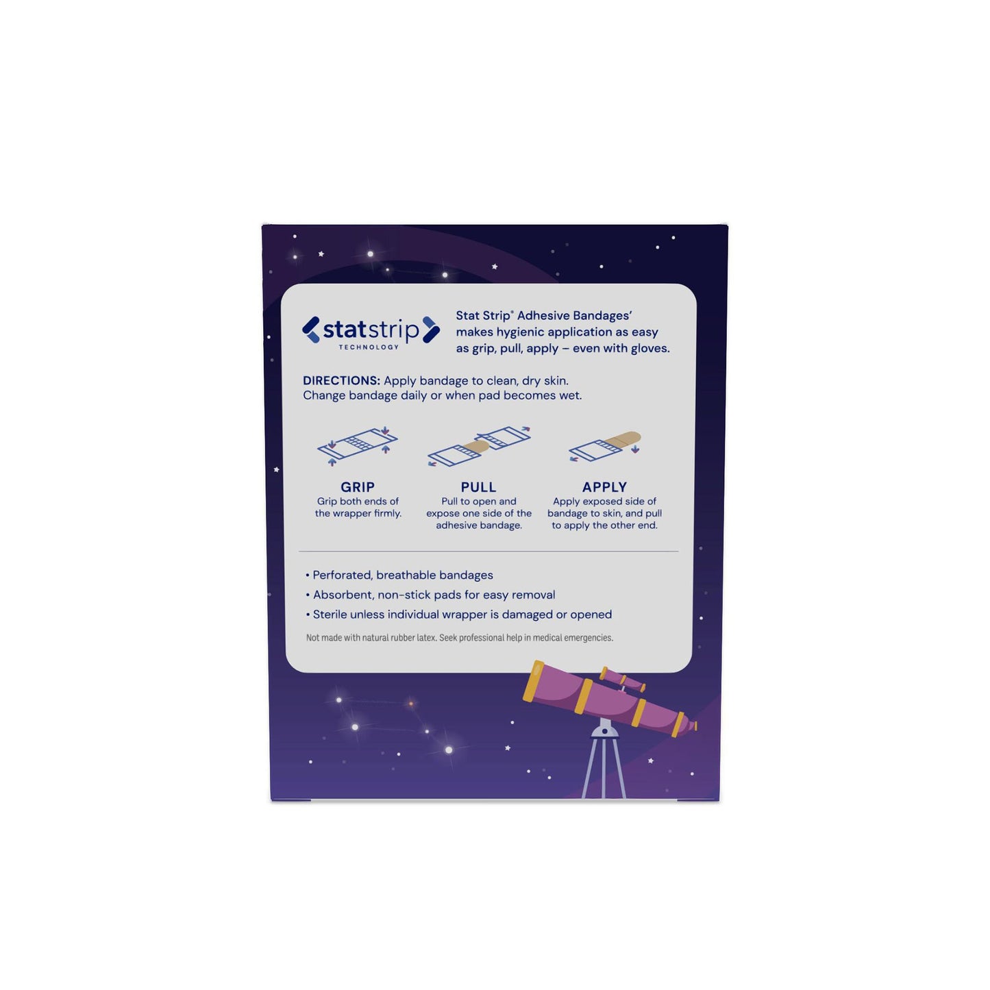 Stat Strip Adhesive Strip – Kid Design (Planets / Stars) 3/4 x 3 Inch