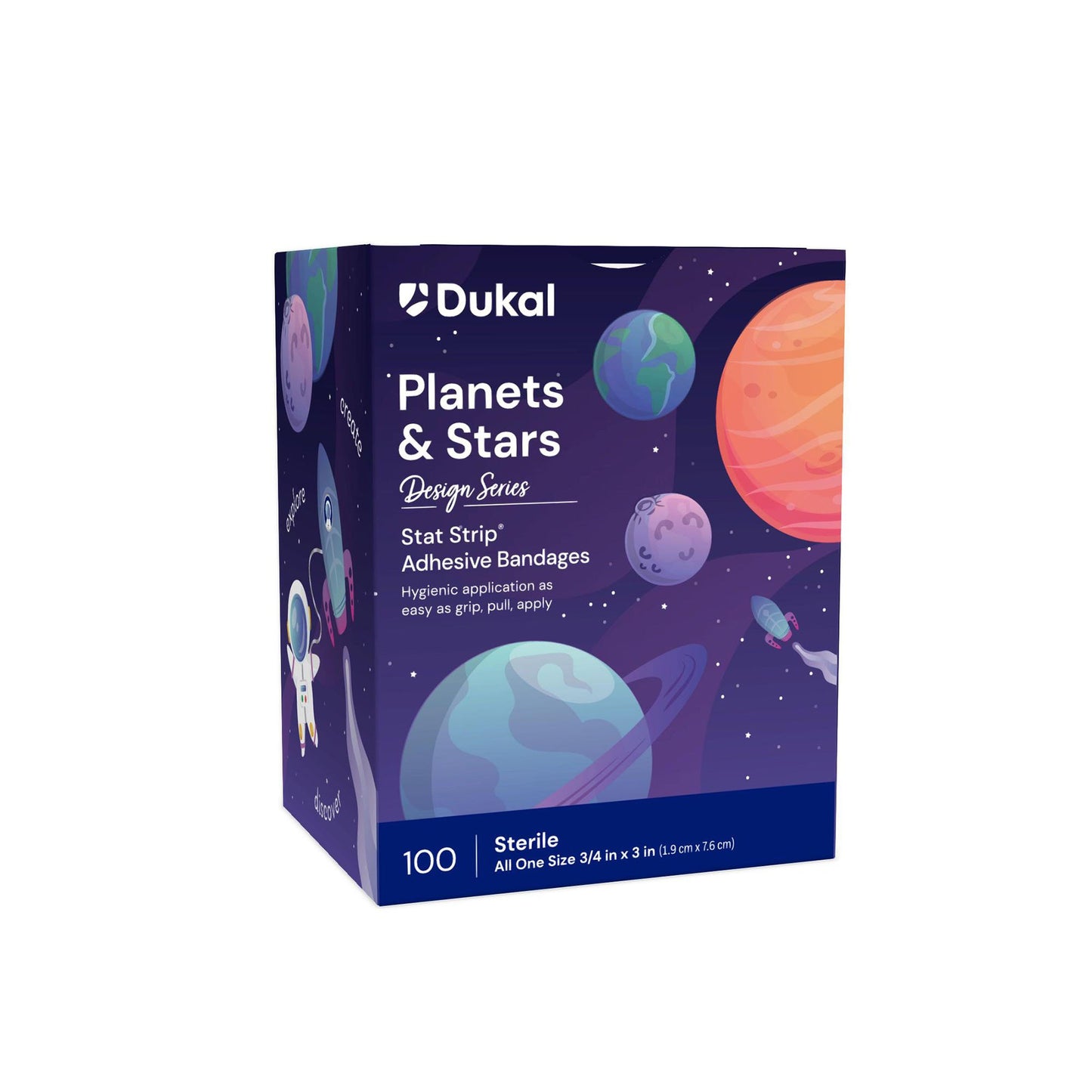 Stat Strip Adhesive Strip – Kid Design (Planets / Stars) 3/4 x 3 Inch