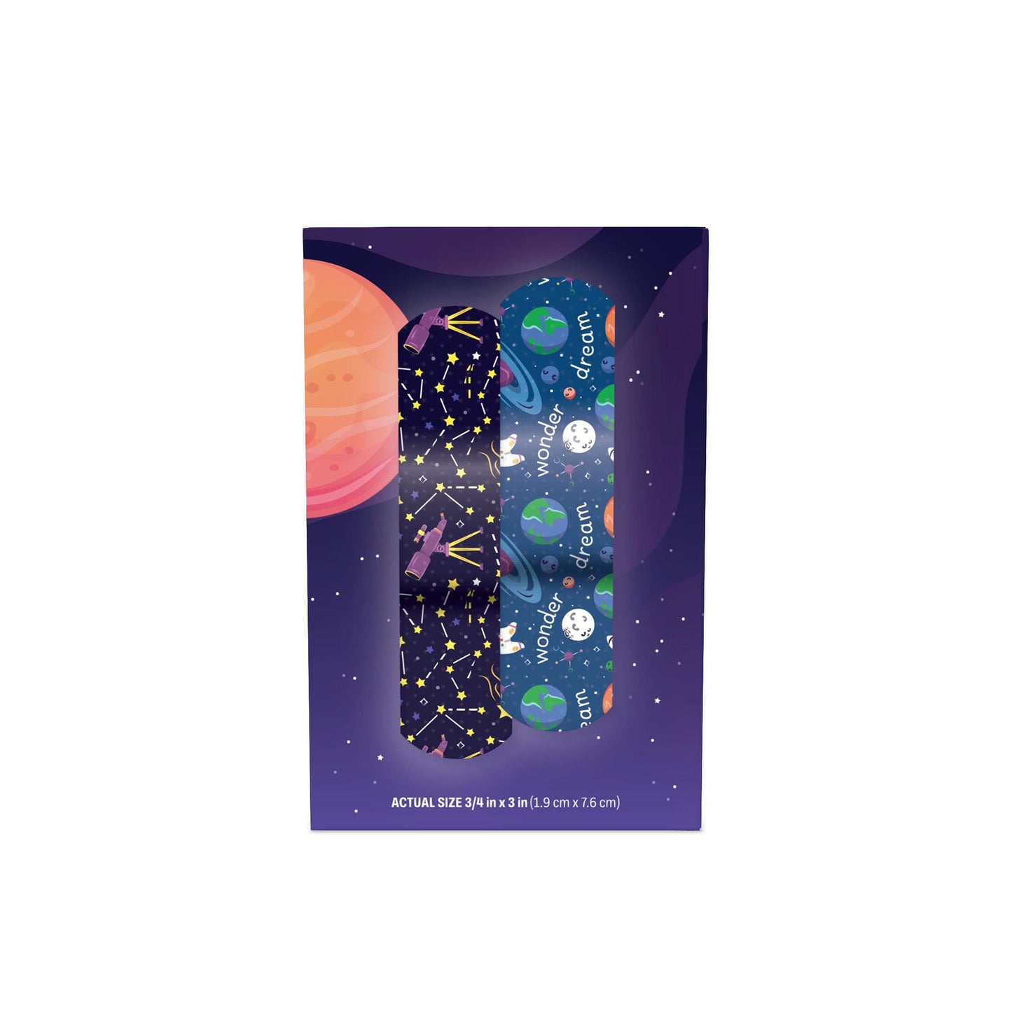 Stat Strip Adhesive Strip – Kid Design (Planets / Stars) 3/4 x 3 Inch