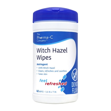 Witch Hazel Astringent Pharma-C-Wipes 40 Count Wipe