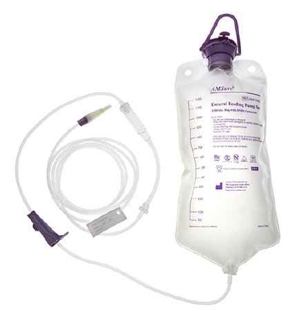 Gravity Feeding Bag Set with ENFIT Connector and Transitional Adapter