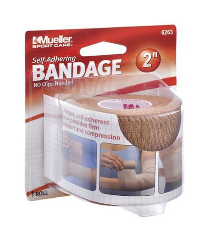 Mueller Cohesive Bandage 2 Inch x 5 Yard Self-Adherent Compression Wrap