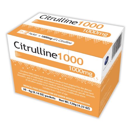 Oral Supplement Citrulline1000 Unflavored Powder 4 Gram Individual Packet