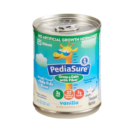 PediaSure Grow & Gain with Fiber Vanilla Flavor 8 oz. Can Liquid CS/24 Complete Nutrition for Growing Children