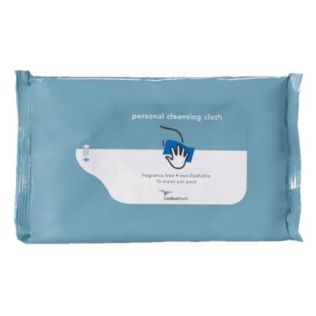 Flushable Personal Wipe Cardinal Health Soft Pack Unscented 16 Count