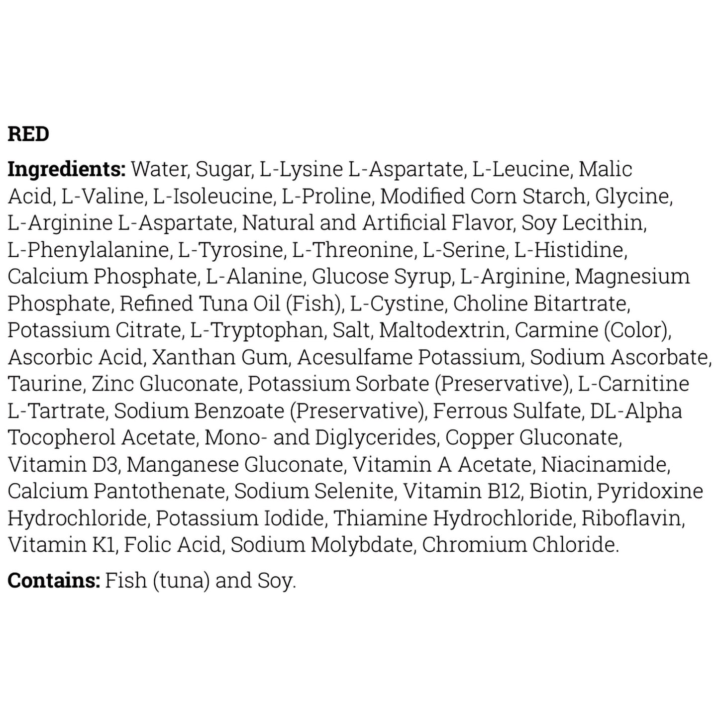 HCU cooler 15 Red Flavor Liquid 130 mL – Methionine-Free HCU Protein Supplement