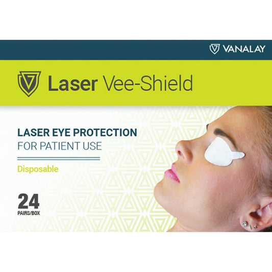 Vee-Shield Laser Eye Protector – Adhesive Disposable Patient Eye Shield