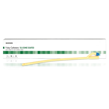 McKesson Foley Catheter - 2-Way Standard Tip, 30 cc Balloon, 24 Fr, Silicone-Coated Latex