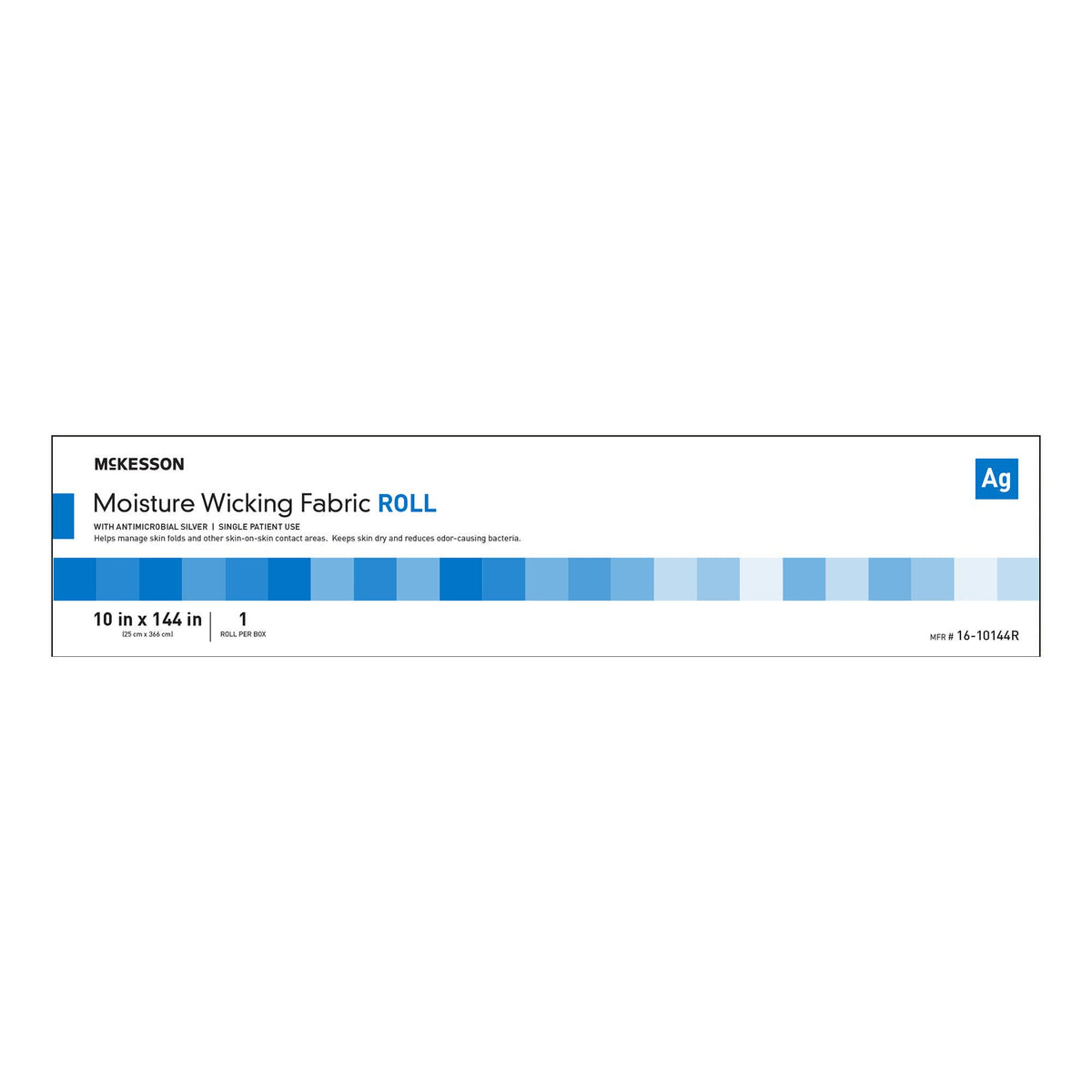 McKesson Silver Moisture-Wicking Fabric Roll 10 x 144 Inch Nonsterile