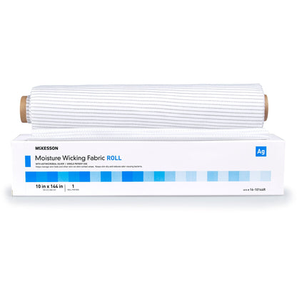 McKesson Silver Moisture-Wicking Fabric Roll 10 x 144 Inch Nonsterile