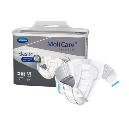 Unisex Adult Incontinence Brief MoliCare Premium Elastic 10D Large Disposable Heavy Absorbency