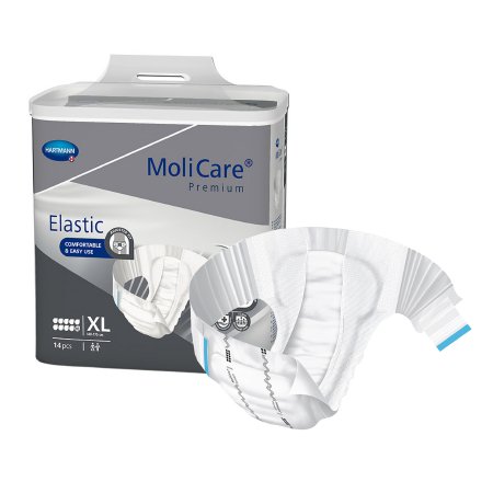 Unisex Adult Incontinence Brief MoliCare Premium Elastic 10D Large Disposable Heavy Absorbency