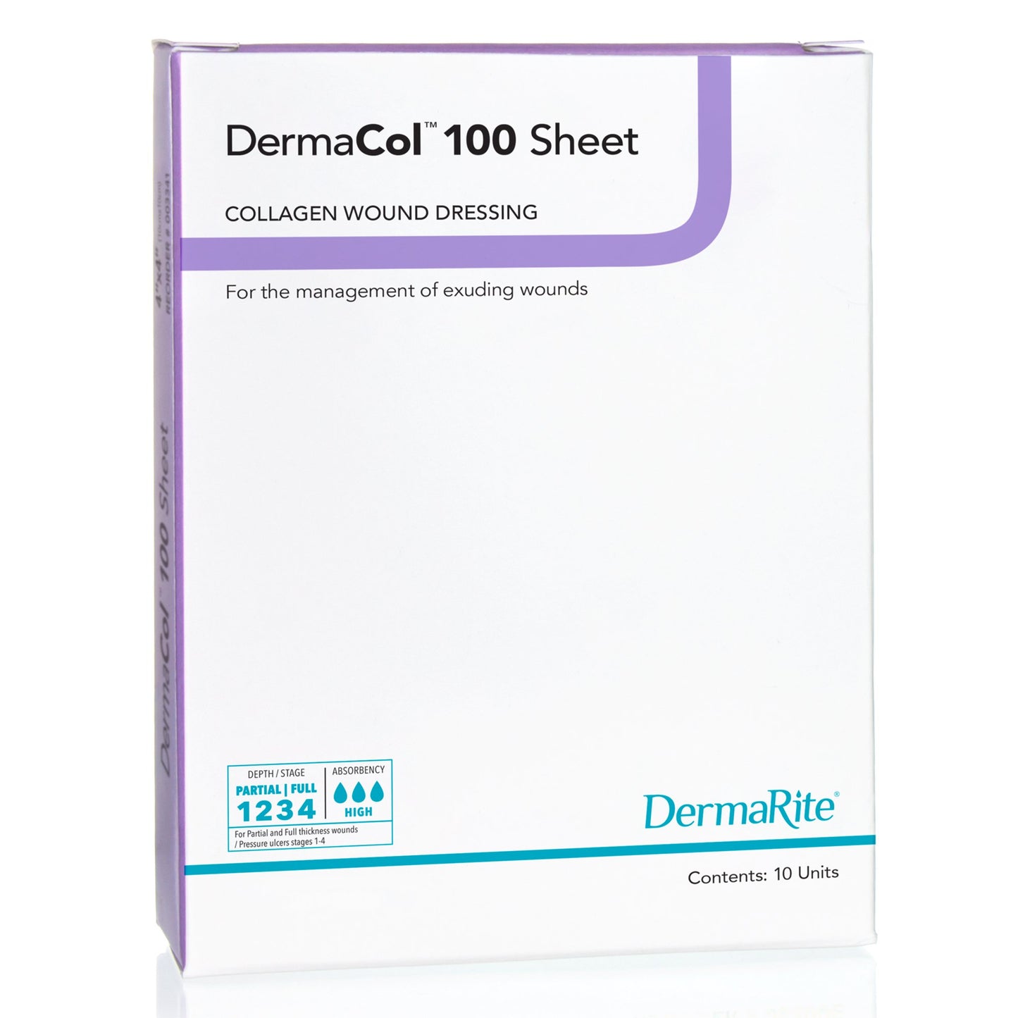 DermaCol 100 Collagen Dressing 2 x 2 Inch Sterile Square Dressing