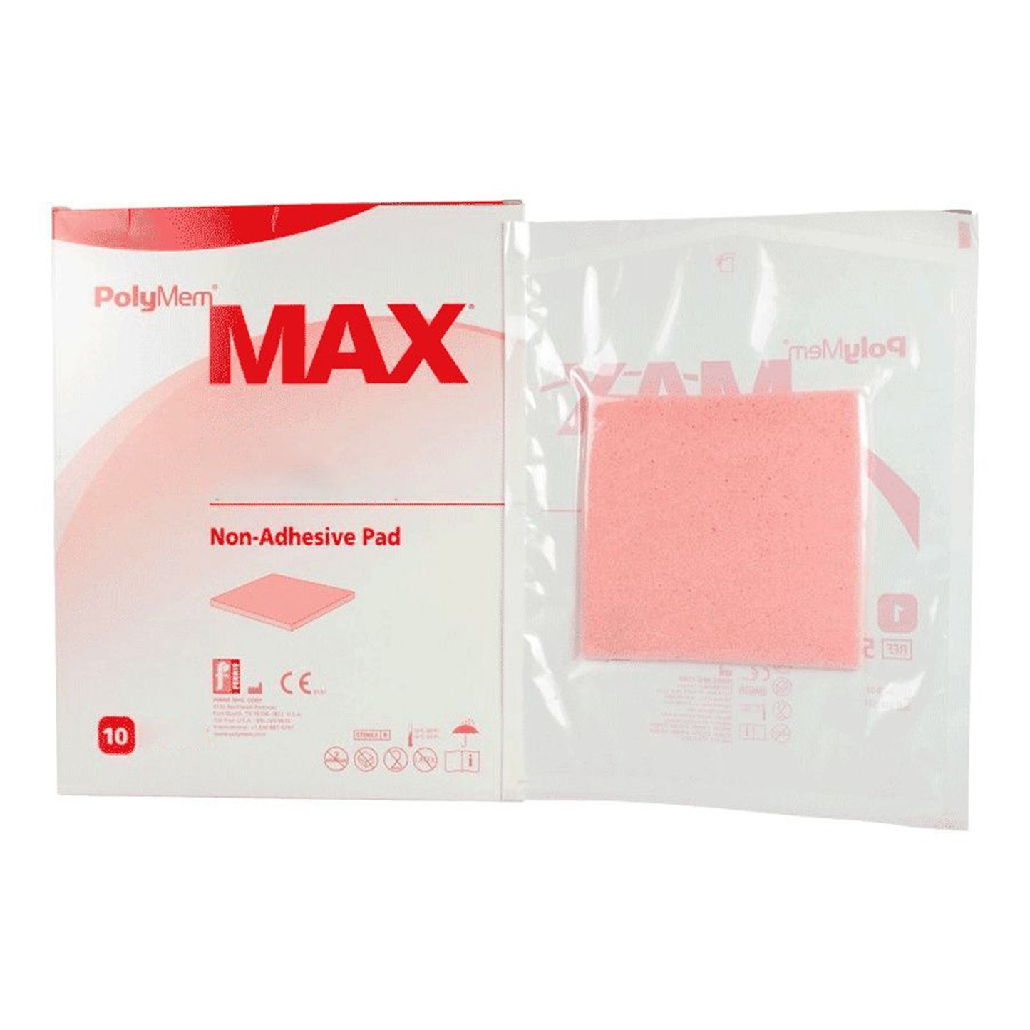 PolyMem Max Foam Dressing 3 x 3 Inch Nonadhesive Sterile Square Dressing