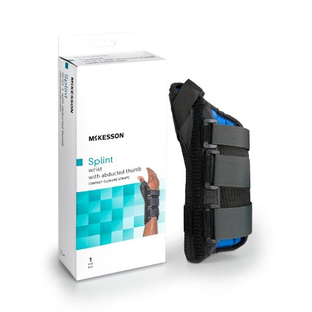 Wrist Brace with Abducted Thumb McKesson Aluminum / Foam / Spandex / Plastic