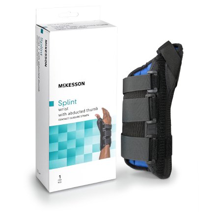 Wrist Brace with Abducted Thumb McKesson Aluminum / Foam / Spandex / Plastic