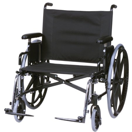 Bariatric Wheelchair Regency 450 Desk Length Arm Swing-Away Footrest 28 Inch Seat Width Adult 450 lbs. Weight Capacity