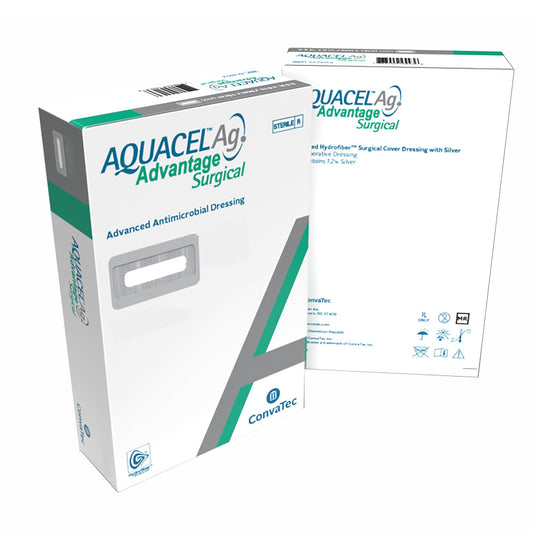 Aquacel Ag Advantage Surgical Silver Hydrofiber Dressing 3-1/2 x 6 Inch Sterile