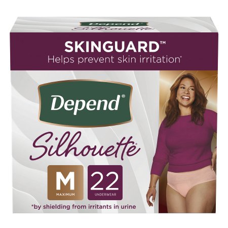 Female Adult Underwear Depend Silhouette Waistband