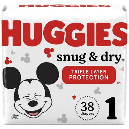 Unisex Baby Diaper Huggies Snug & Dry Disposable Heavy Absorbency