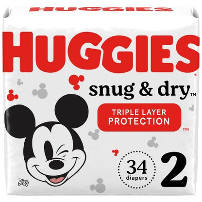 Unisex Baby Diaper Huggies Snug & Dry Disposable Heavy Absorbency