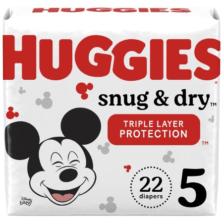 Unisex Baby Diaper Huggies® Snug & Dry Size 5 Disposable Heavy Absorbency