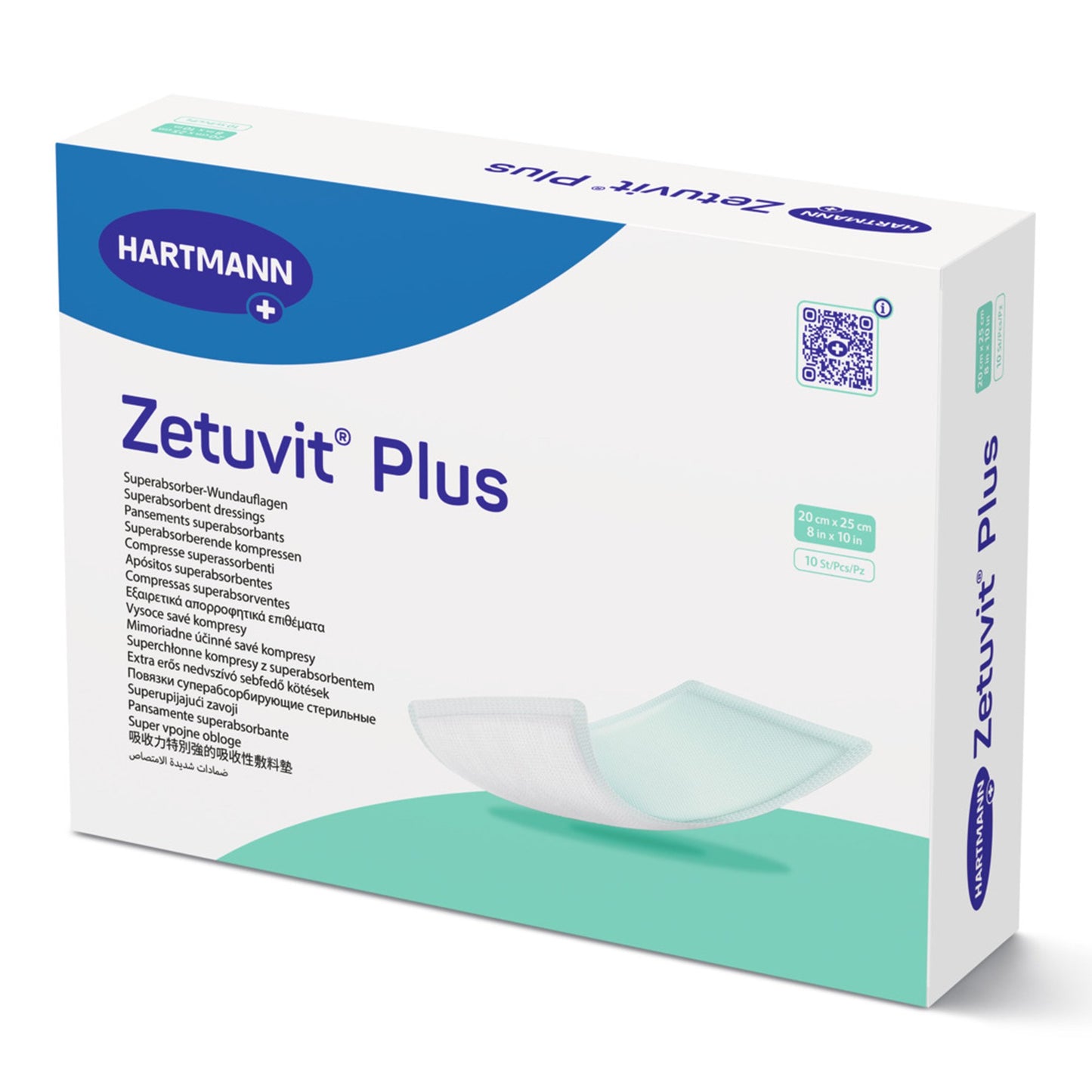 Zetuvit Plus Super Absorbent Dressing 8 x 10 Inch Sterile