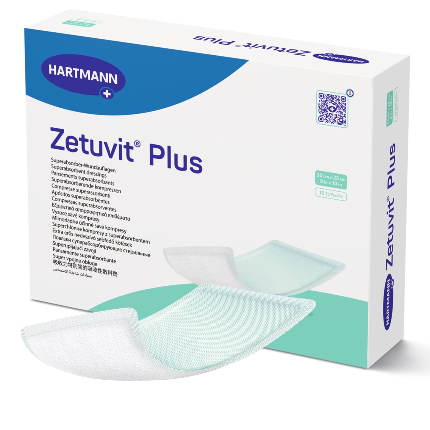 Zetuvit Plus Super Absorbent Dressing 8 x 10 Inch Sterile