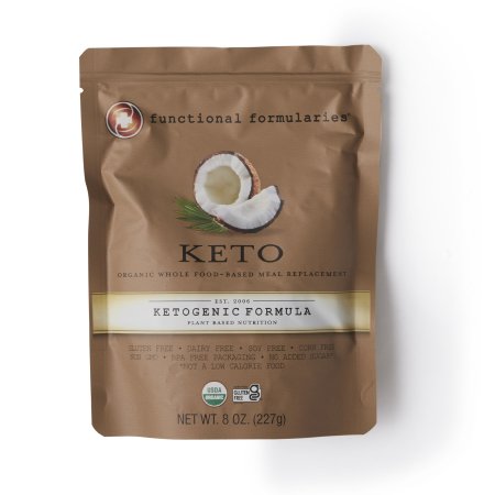 Functional Formularies Keto Peptide Flavored Liquid - 8 oz. Pouch Organic Keto Feeding Tube Formula with Peptides