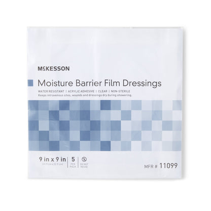 McKesson IV Site Barrier Protector – Clear Waterproof Dressings 9x9 Inch & 10x12 Inch NonSterile