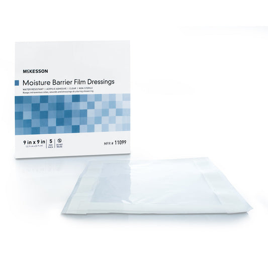 McKesson IV Site Barrier Protector – Clear Waterproof Dressings 9x9 Inch & 10x12 Inch NonSterile