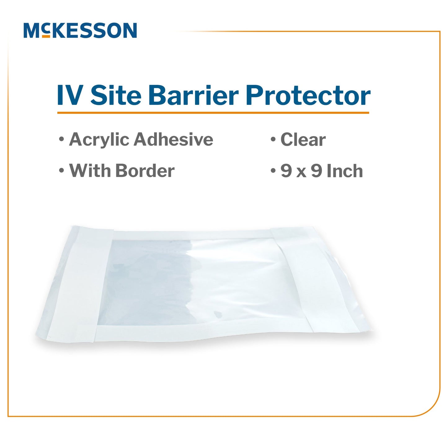 McKesson IV Site Barrier Protector – Clear Waterproof Dressings 9x9 Inch & 10x12 Inch NonSterile