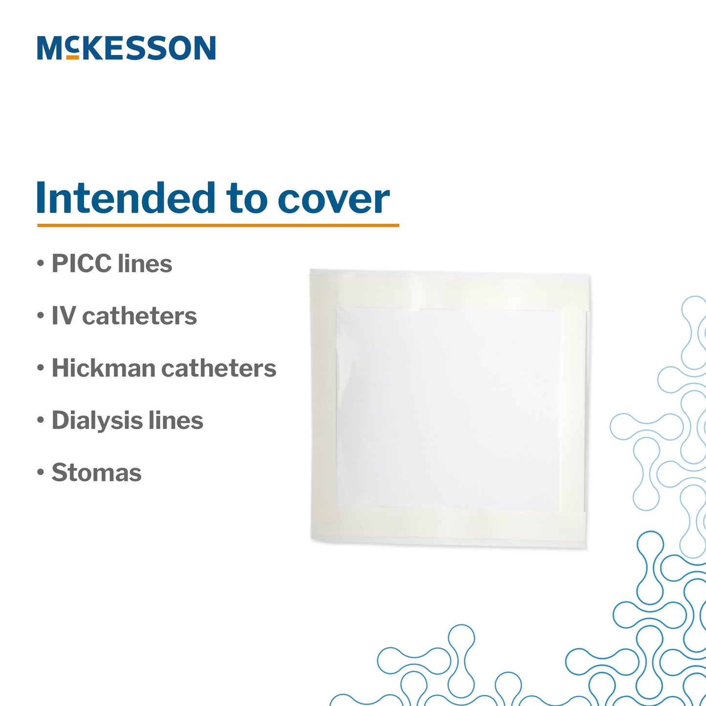McKesson IV Site Barrier Protector – Clear Waterproof Dressings 9x9 Inch & 10x12 Inch NonSterile
