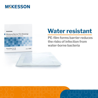 McKesson IV Site Barrier Protector – Clear Waterproof Dressings 9x9 Inch & 10x12 Inch NonSterile