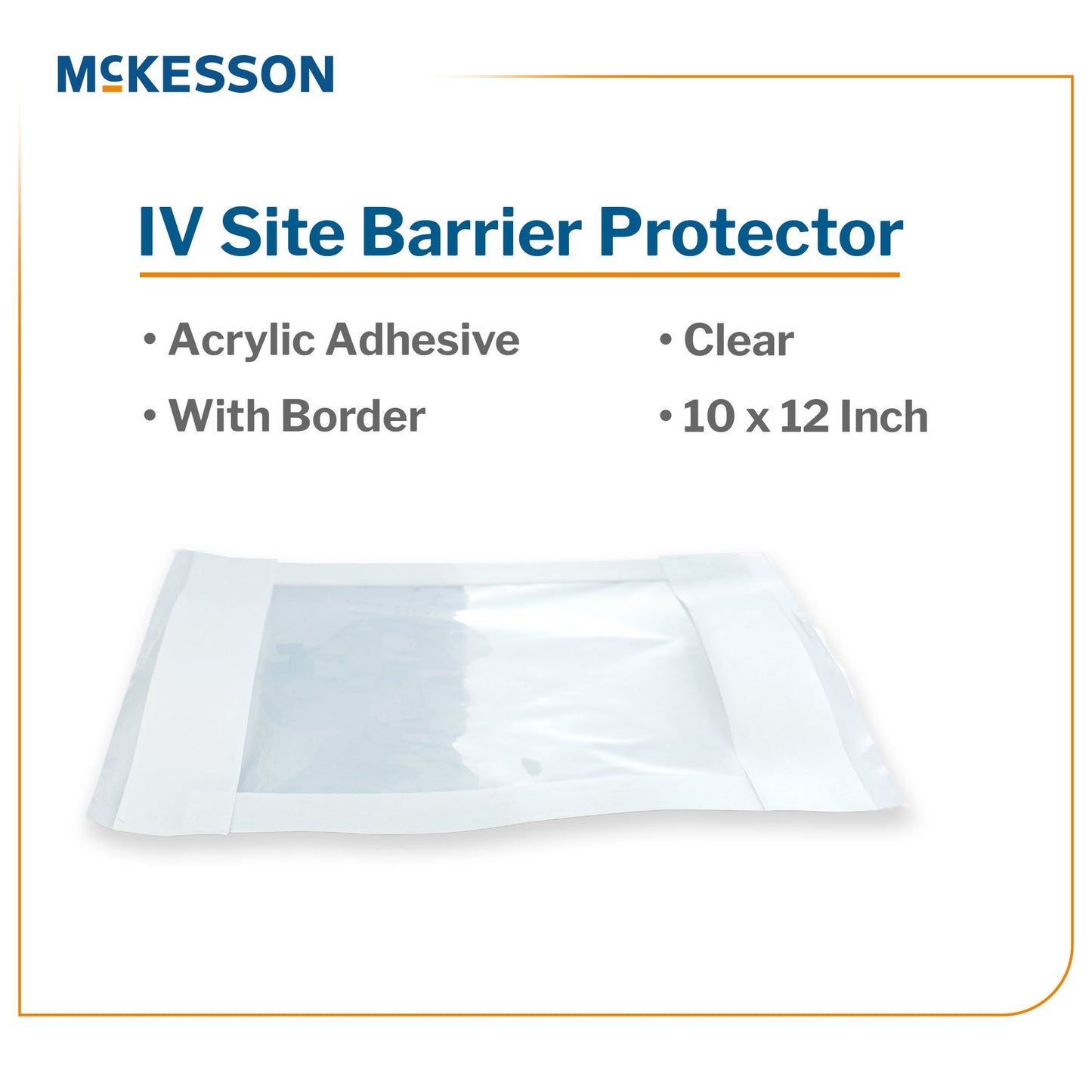 McKesson IV Site Barrier Protector – Clear Waterproof Dressings 9x9 Inch & 10x12 Inch NonSterile